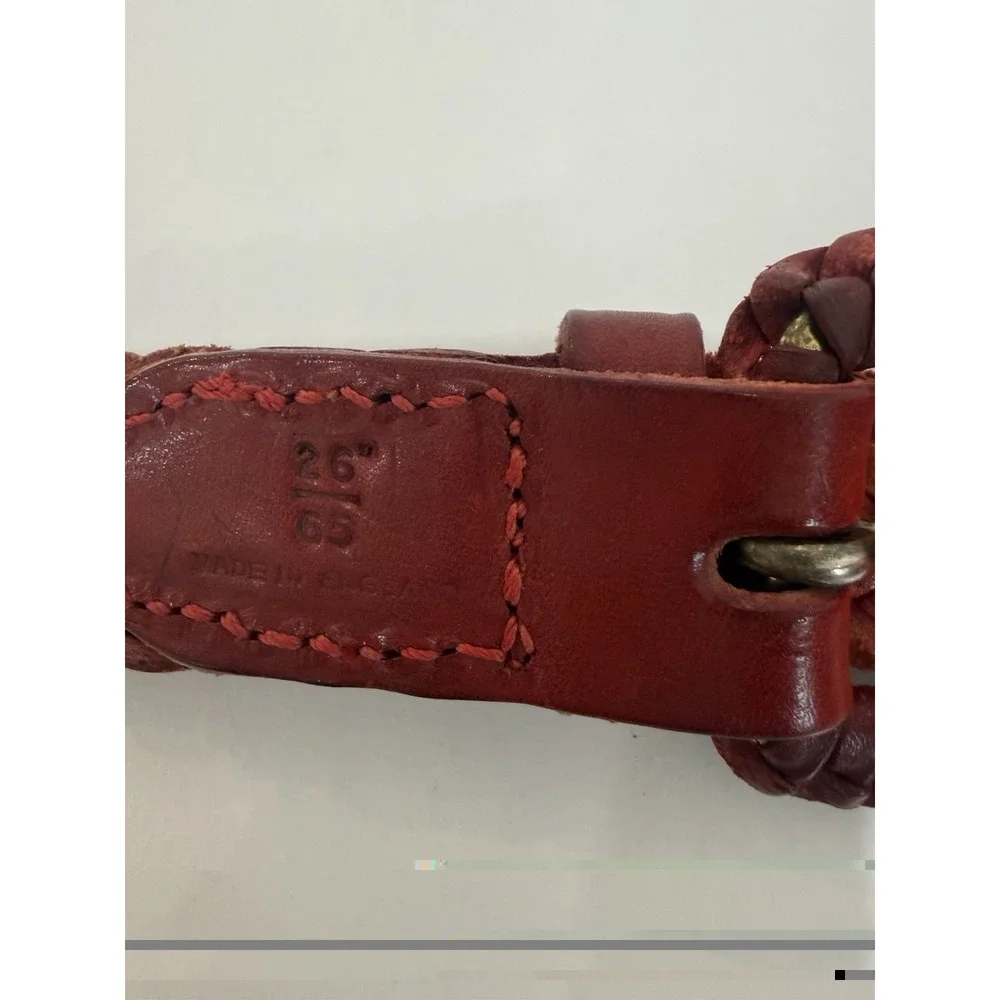 VTG Polo Ralph Lauren Women's Braided Red Leather Belt England Size‎ 1X32.5